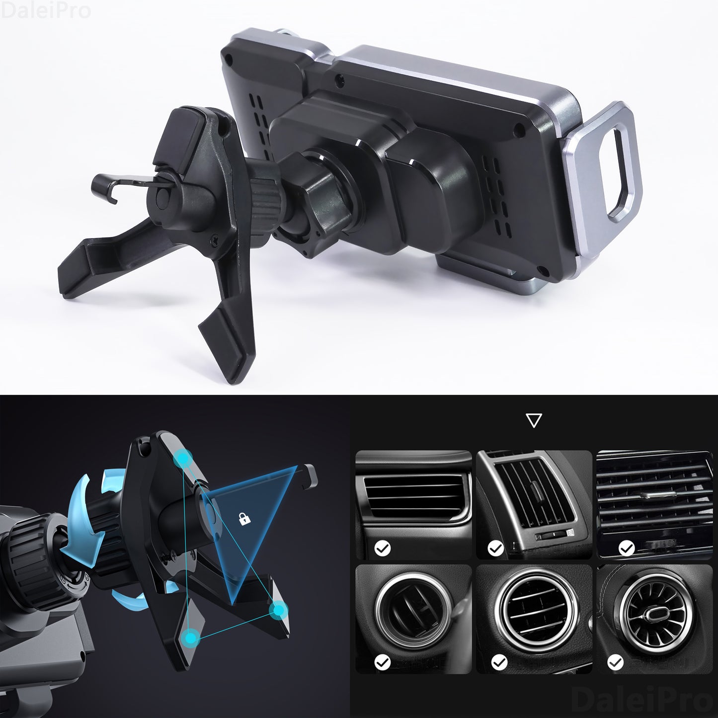 Dual Coil Foldable Car Wireless Charger Mount