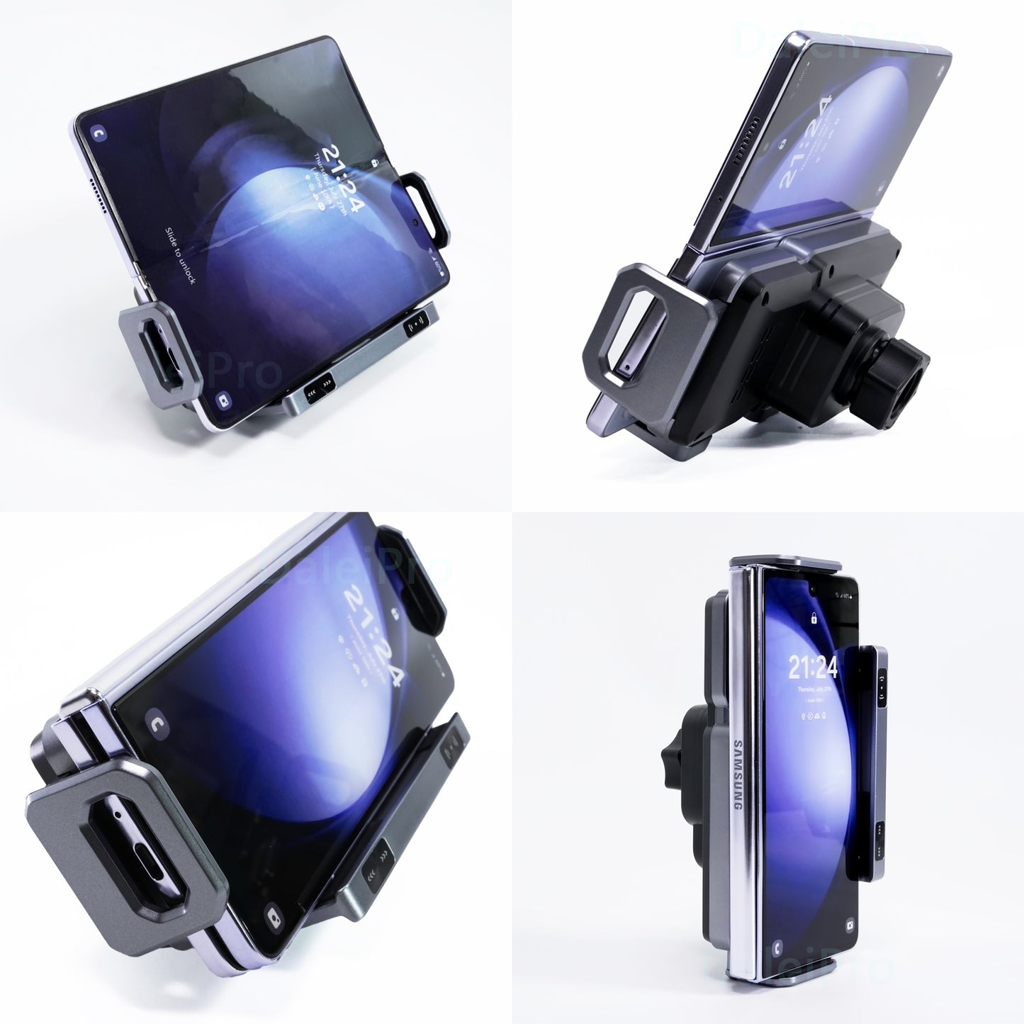 Dual Coil Foldable Car Wireless Charger Mount