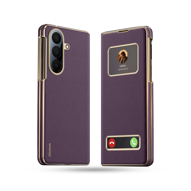 Premium Flip Case with View Windows & Magnetic
