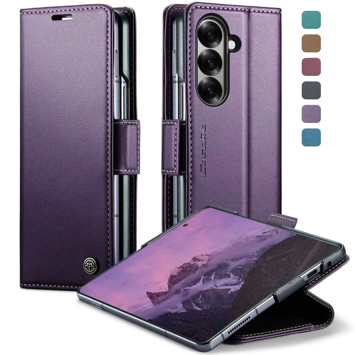 Galaxy Z Fold 8 Ultra Vintage Leather Wallet Case