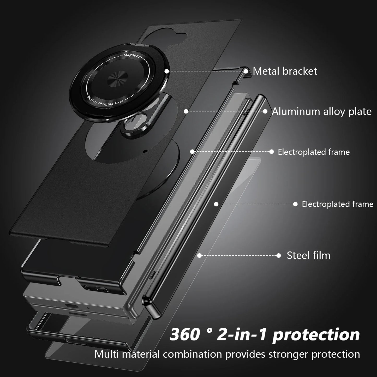 MagSafe Hinge Case with Ring & 360° Protection