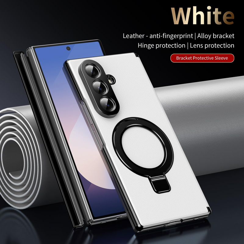 Fold Case with Metal Ring Stand & Hinge Guard