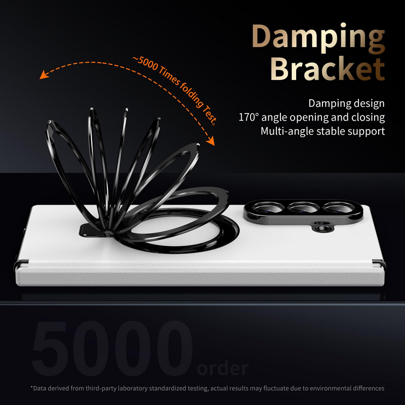 Fold Case with Metal Ring Stand & Hinge Guard