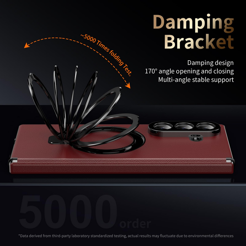 Fold Case with Metal Ring Stand & Hinge Guard