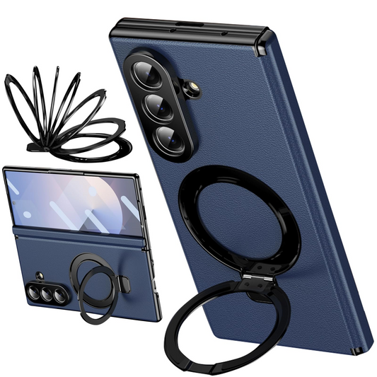 Fold Case with Metal Ring Stand & Hinge Guard