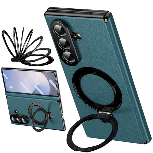 Fold Case with Metal Ring Stand & Hinge Guard