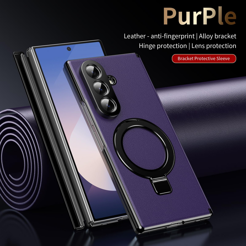 Fold Case with Metal Ring Stand & Hinge Guard