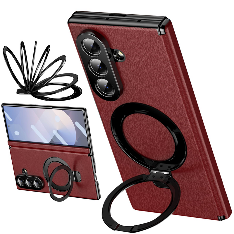 Fold Case with Metal Ring Stand & Hinge Guard