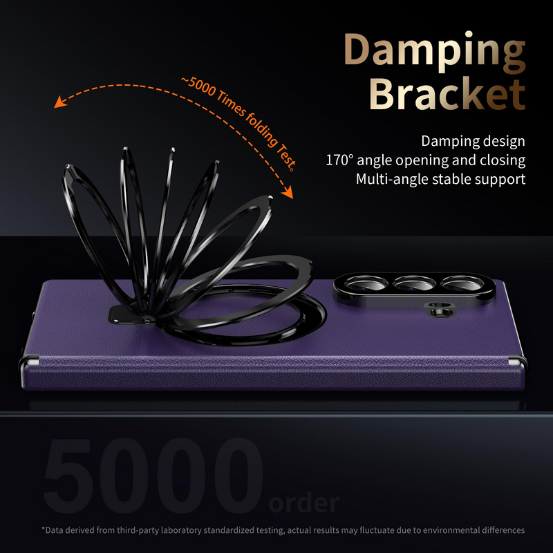 Fold Case with Metal Ring Stand & Hinge Guard