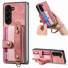 Retro Wallet Leather Case with Cross Wristband