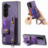 Retro Wallet Leather Case with Cross Wristband