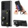 Retro Wallet Leather Case with Cross Wristband