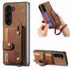 Retro Wallet Leather Case with Cross Wristband
