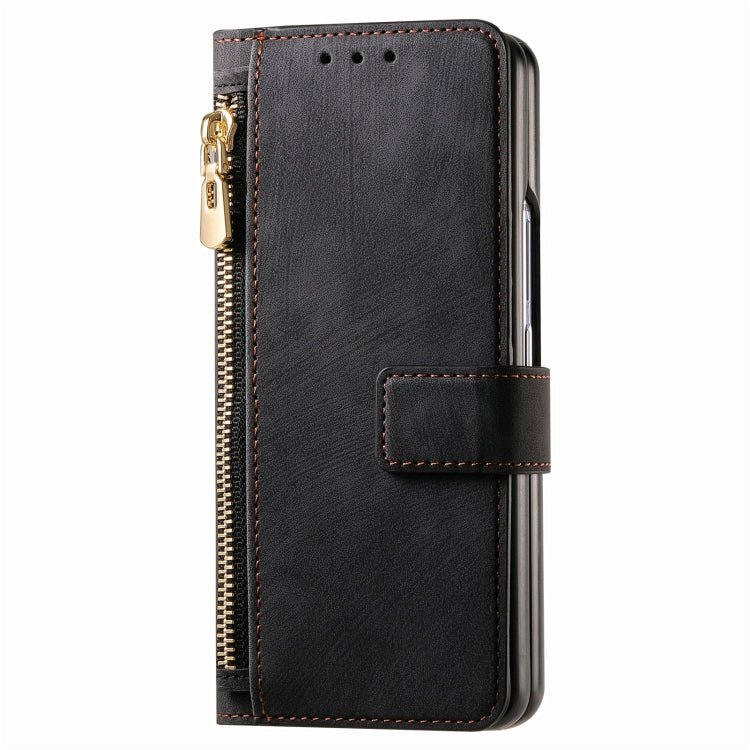 Retro MagSafe Magnetic Zipper Wallet Leather Case