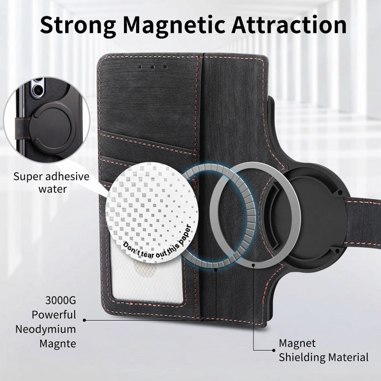 Retro MagSafe Magnetic Zipper Wallet Leather Case