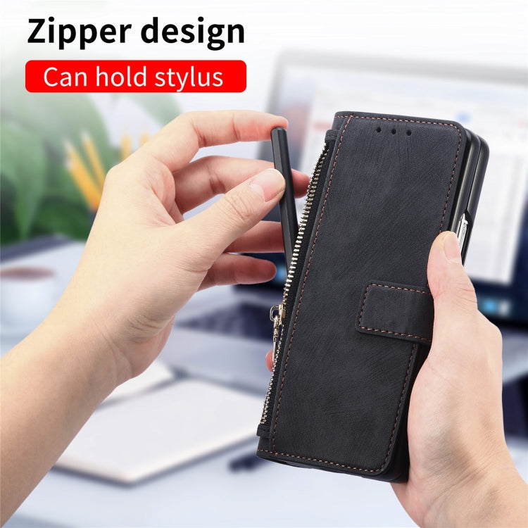 Retro MagSafe Magnetic Zipper Wallet Leather Case