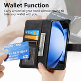 Retro MagSafe Magnetic Zipper Wallet Leather Case