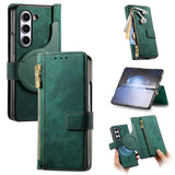 Retro MagSafe Magnetic Zipper Wallet Leather Case