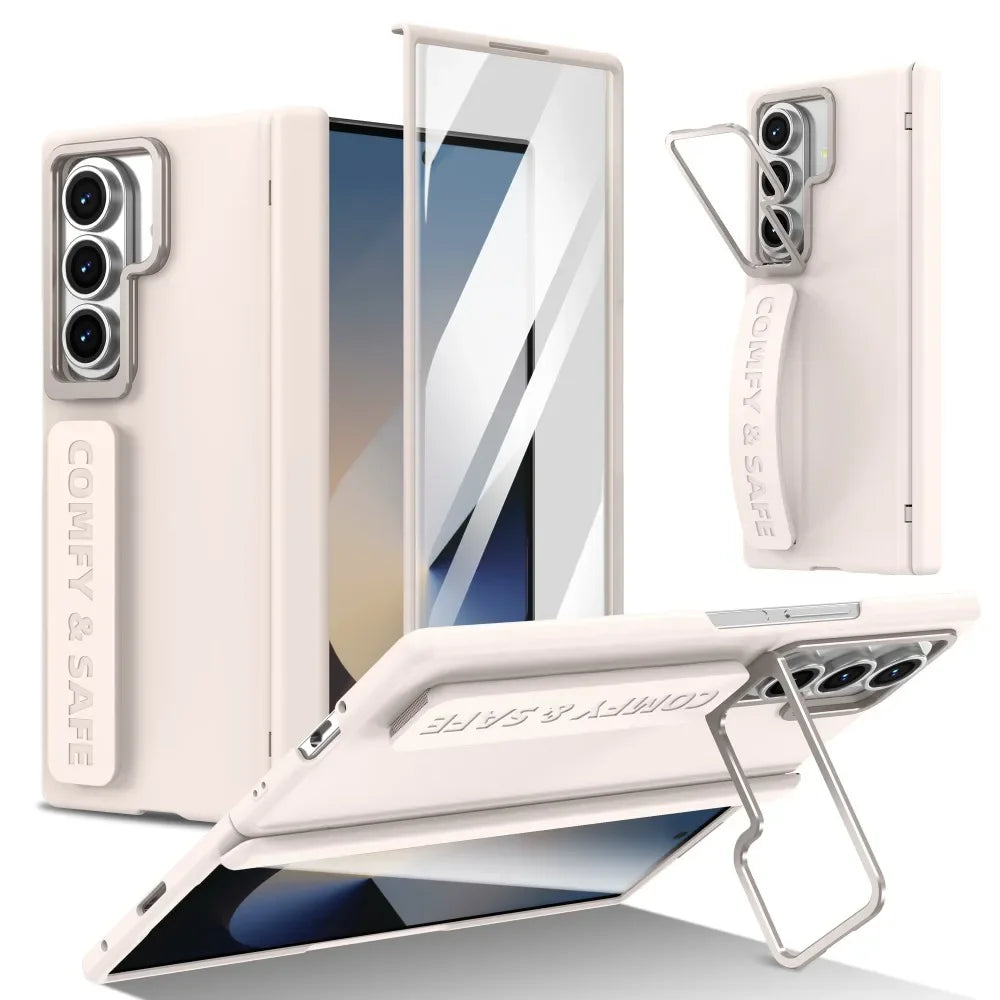 Galaxy Z Fold 8 Ultra Full-Body Case with Wristband Stand & Hinge Protection