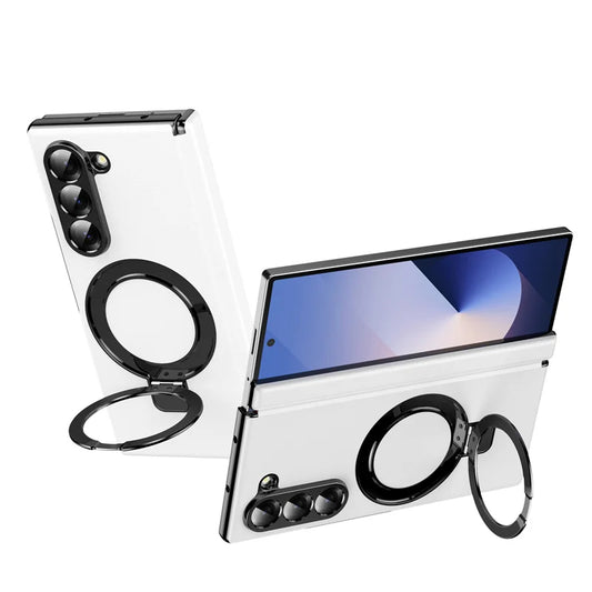 Magnetic Stand Case with Full Screen Glass