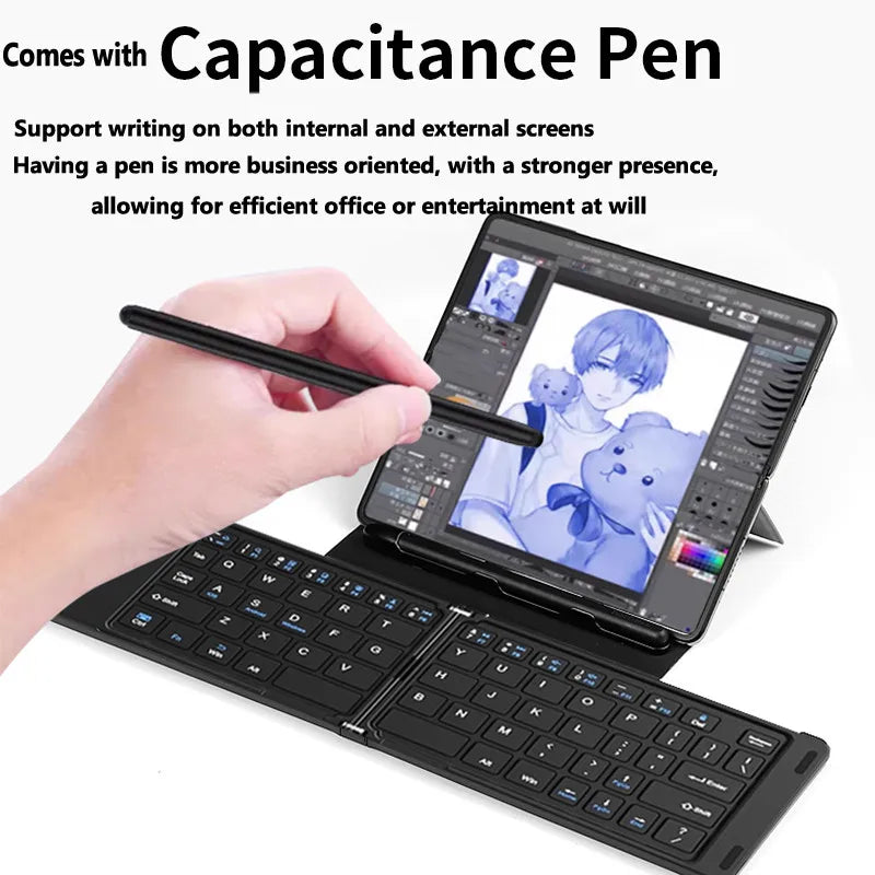 Folding Keyboard Case with Mouse & Stand