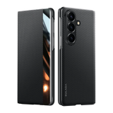 Magnetic Carbon Fiber Leather Case