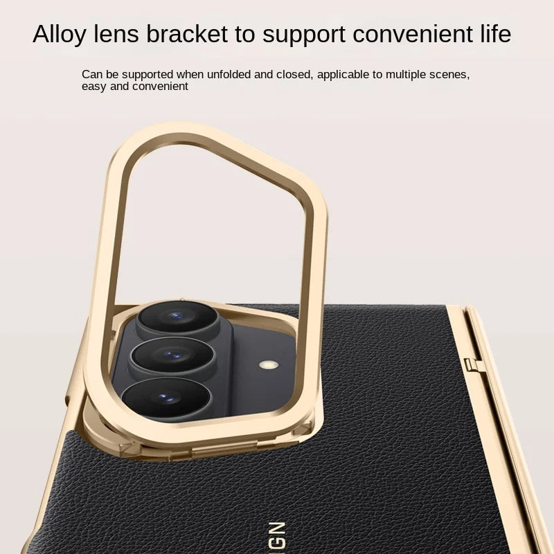 Luxury Armor Leather Stand Case
