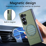 Galaxy Z Fold 7 Slim Leather MagSafe Protective Case