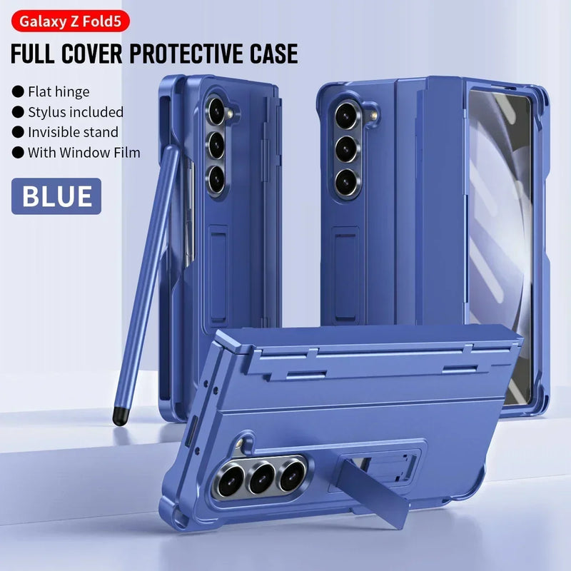 Folding Case with Pen and Hinge Guard