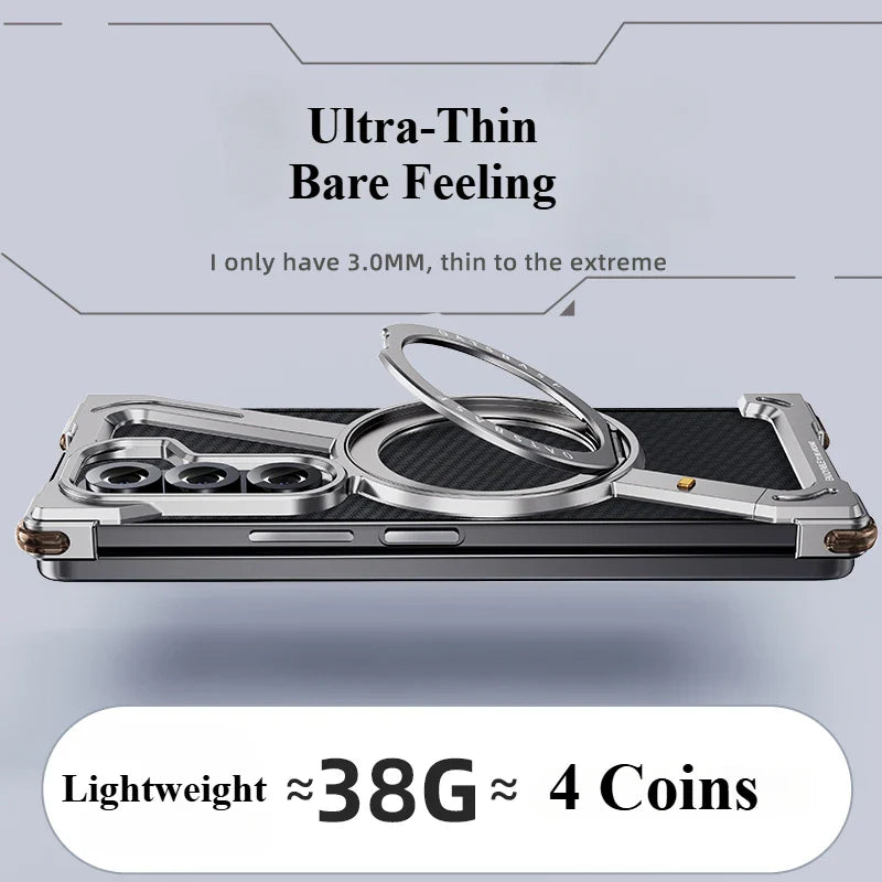 Z-Shape Magnetic Case with Metal Stand