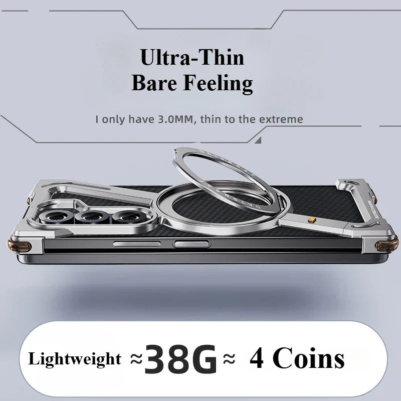 Z-Shape Magnetic Case with Metal Stand