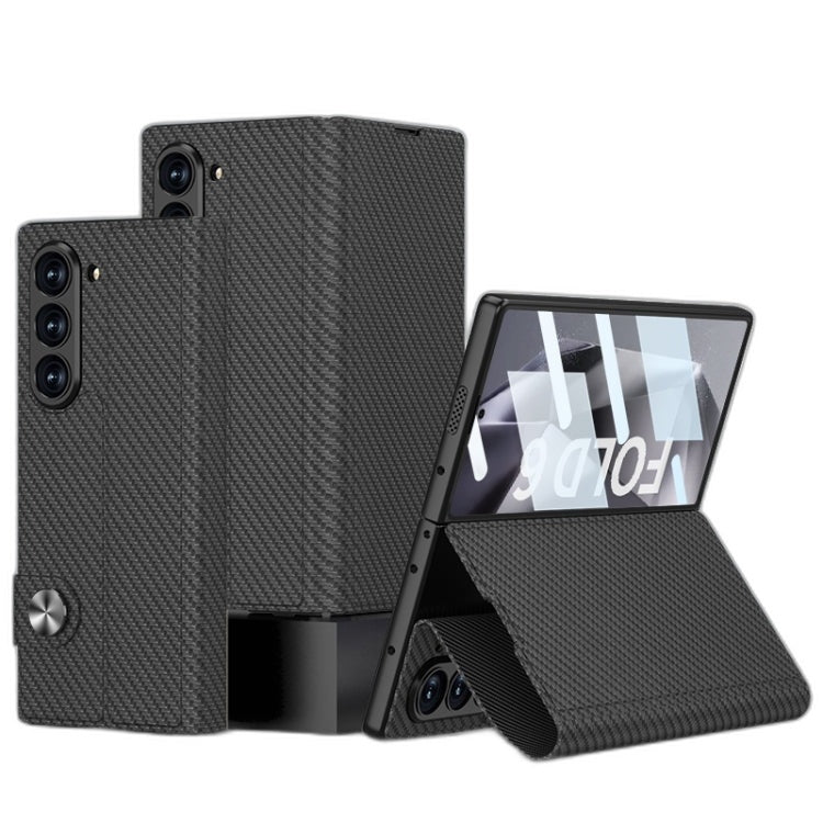 Galaxy Z Fold 6 MagSafe Leather Case with Kickstand & Screen Protector