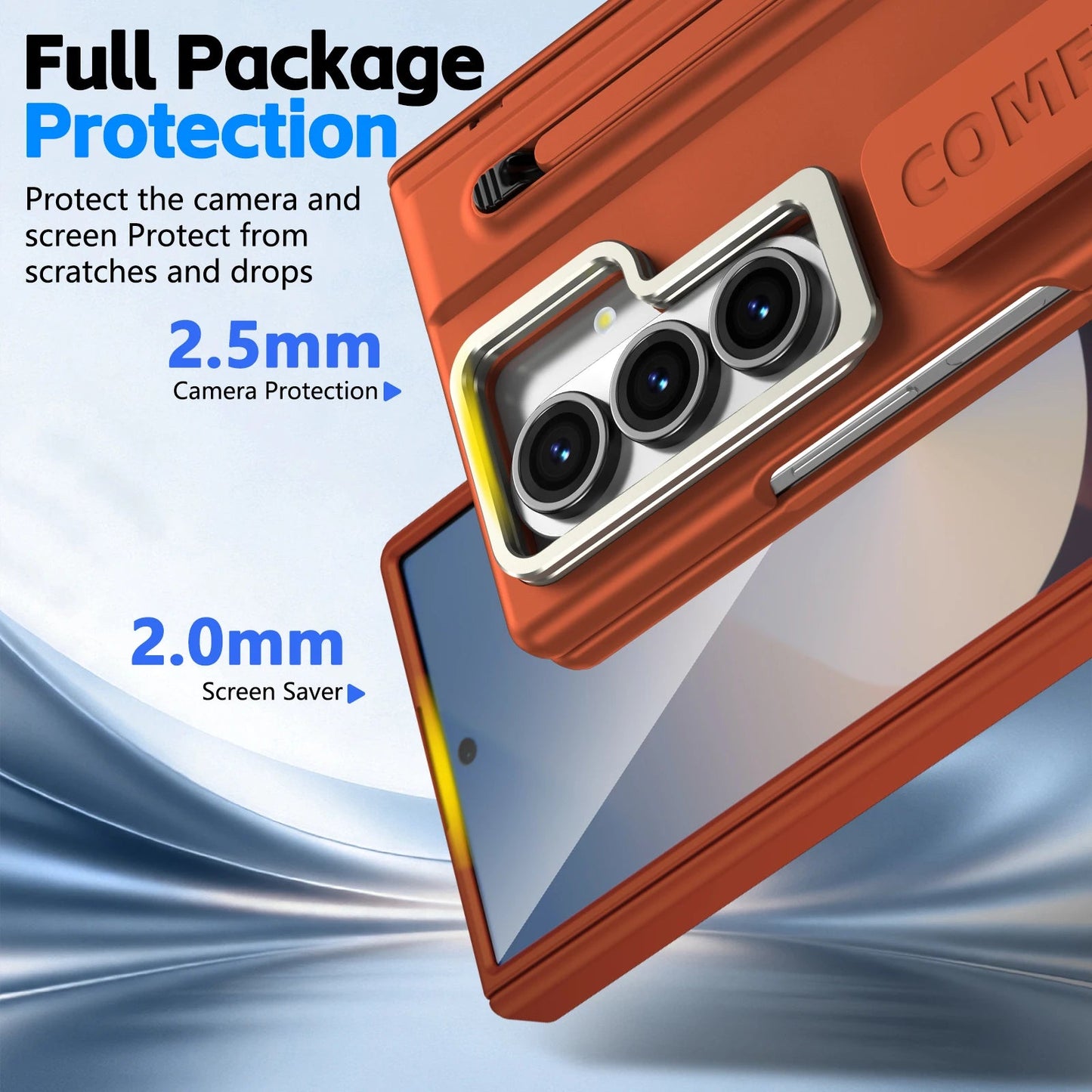 Galaxy Z Fold 6 Case with S Pen Slot and Screen Protector – View 4