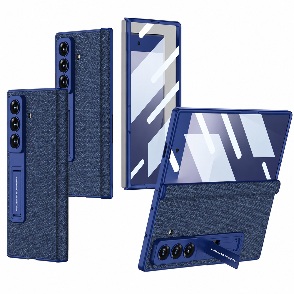 Galaxy Z Fold 7 Linen Fabric Case with Folding Kickstand – View 6