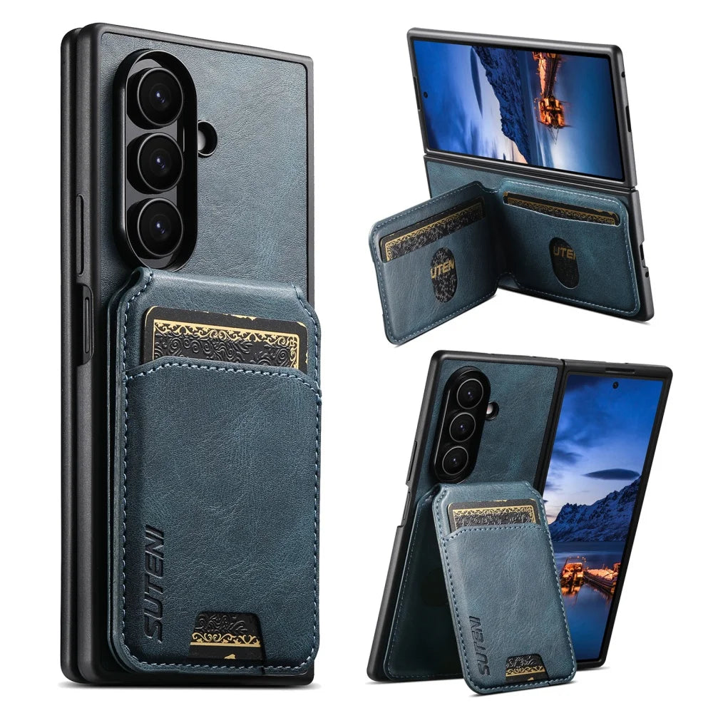 Galaxy Z Fold 7 Retro Leather Wallet Case with MagSafe – View 6