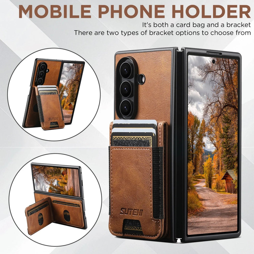 Galaxy Z Fold 7 Wallet Case with Multi-Card Holder