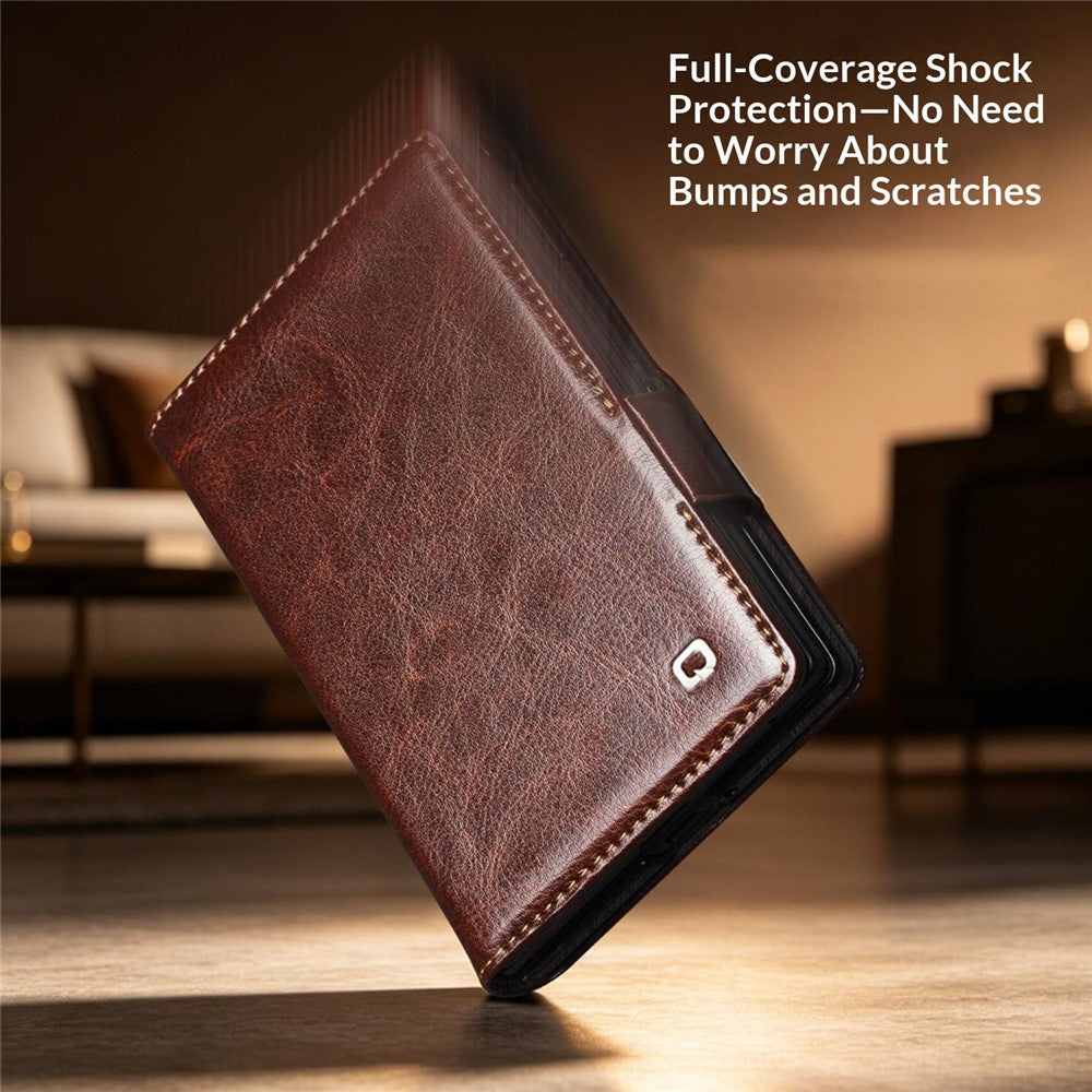 Galaxy Z Fold 8 Genuine Leather Wallet Case with Stand – View 8