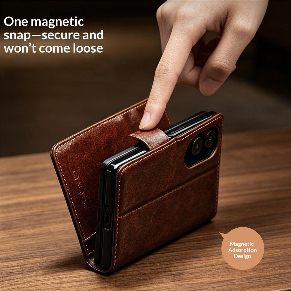 Galaxy Z Fold 8 Genuine Leather Wallet Case with Stand – View 9