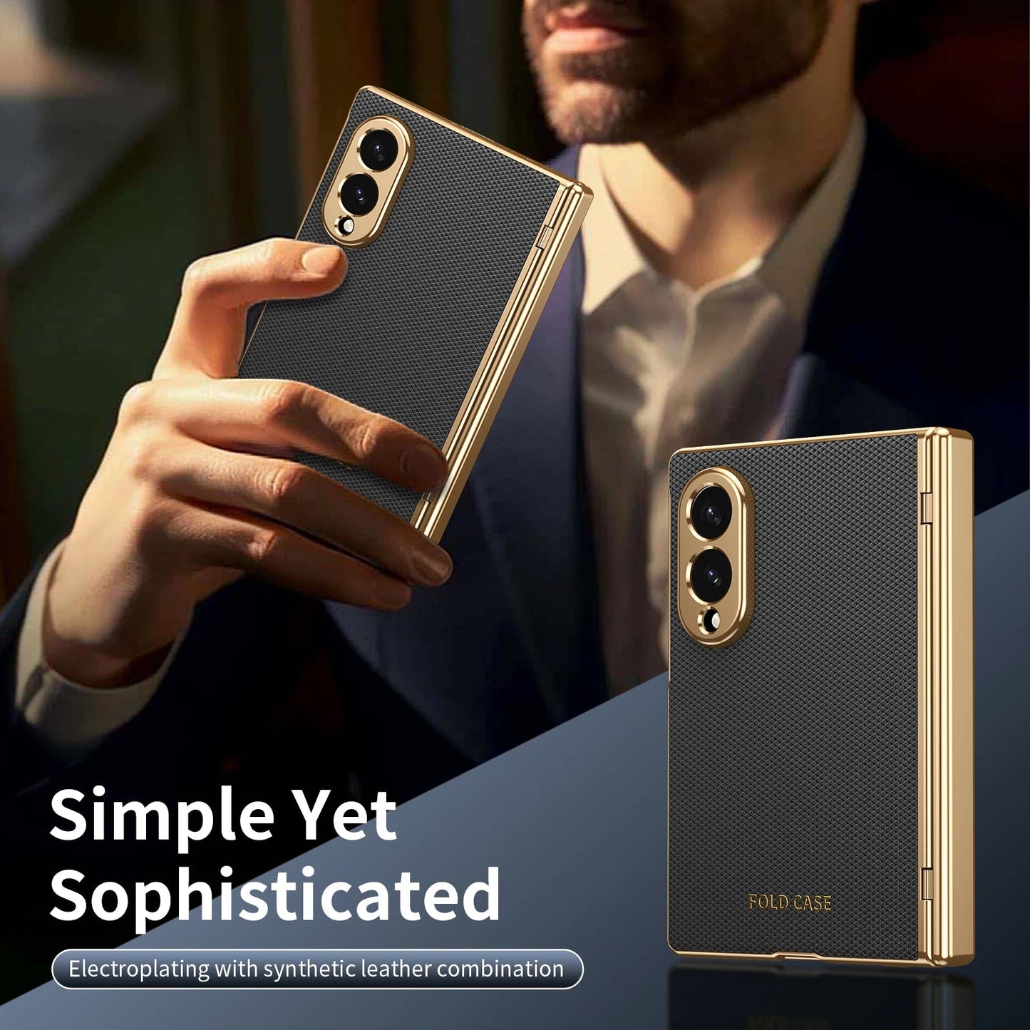 Galaxy Z Fold 8 Leather Case with Hinge Protection – View 2