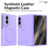 Galaxy Z Fold 8 Leather Case with Hinge Protection and MagSafe
