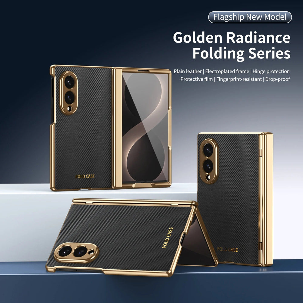 Galaxy Z Fold 8 Leather Case with Hinge Protection