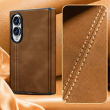 Galaxy Z Fold 8 Leather Case with Privacy Screen Protector – View 3