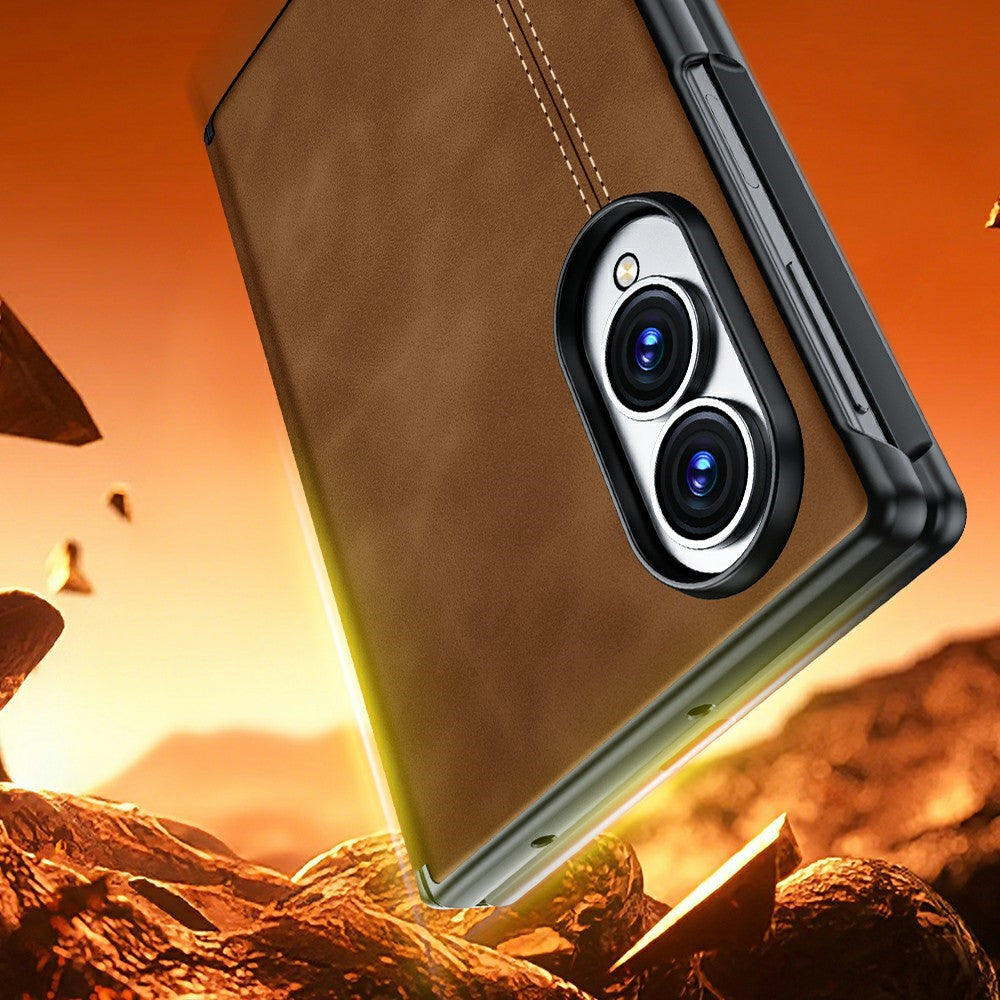 Galaxy Z Fold 8 Leather Case with Privacy Screen Protector – View 5