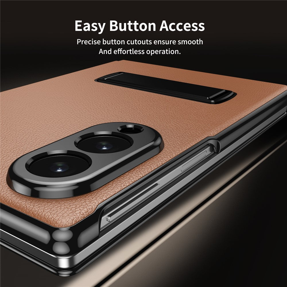 Galaxy Z Fold 8 Leather Flip Case with Kickstand – View 3