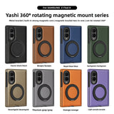 Galaxy Z Fold 8 Leather MagSafe Case with 360 Rotating Kickstand – View 6