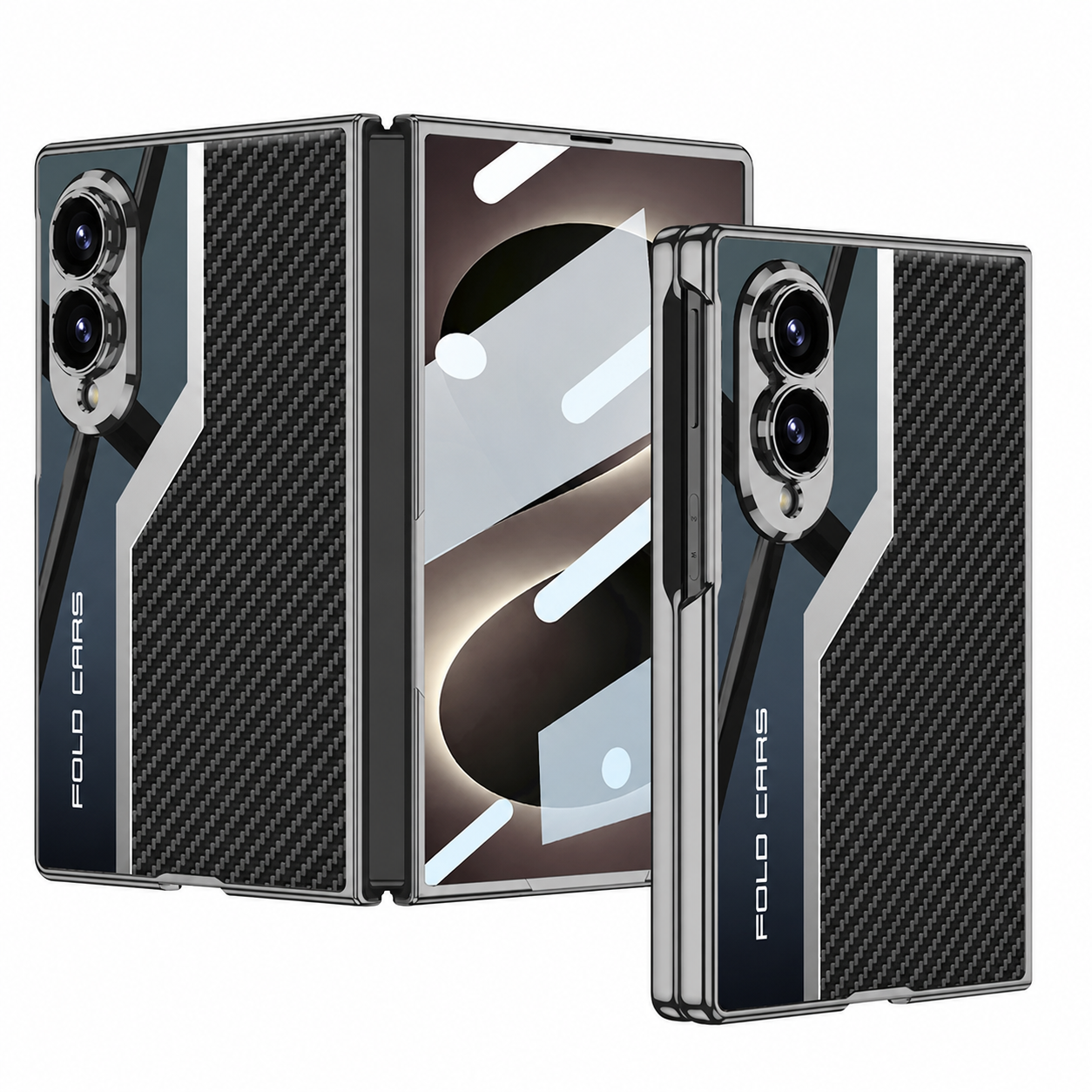 Galaxy Z Fold 8 Leather Metal Plating Case with Screen Protector – View 10