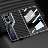 Galaxy Z Fold 8 Leather Metal Plating Case with Screen Protector – View 2