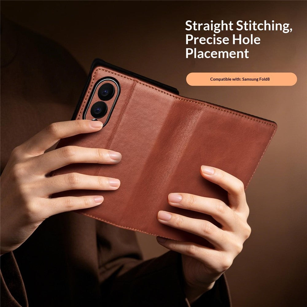 Galaxy Z Fold 8 Leather Sleeve Case with Landscape Stand – View 10