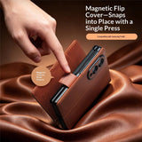 Galaxy Z Fold 8 Leather Sleeve Case with Landscape Stand – View 7