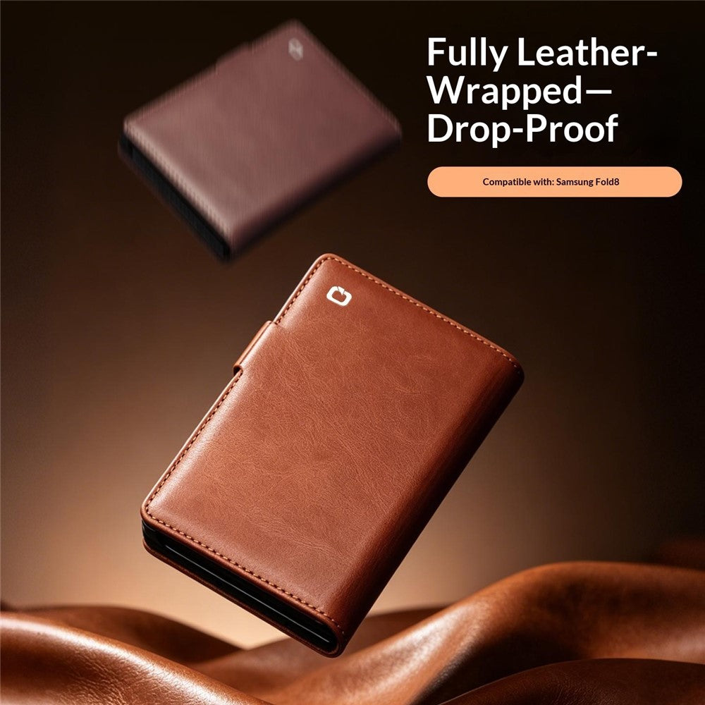 Galaxy Z Fold 8 Leather Sleeve Case with Landscape Stand – View 8